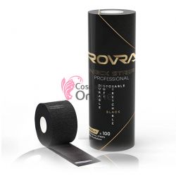 Gulere de hartie Rovra pentru frizerie, negre, set 5 role